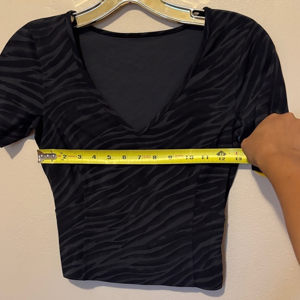 lululemon athletica Black Zebra Print Bodysuit